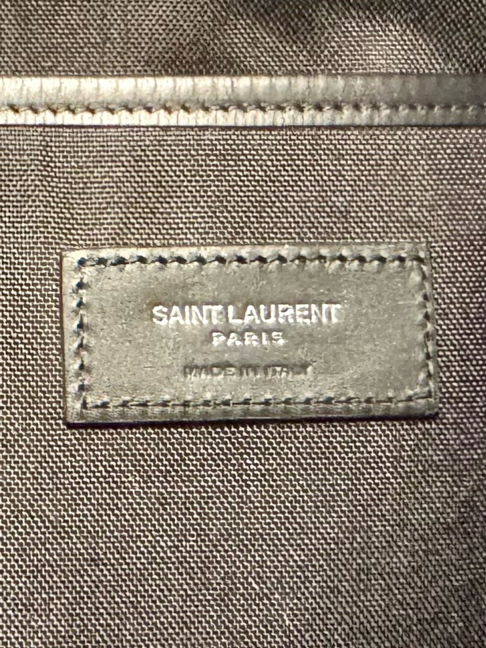 YSL ** Cream Canvas and Leather Backpack with Multicolor Star Motif - Picture 8 of 16